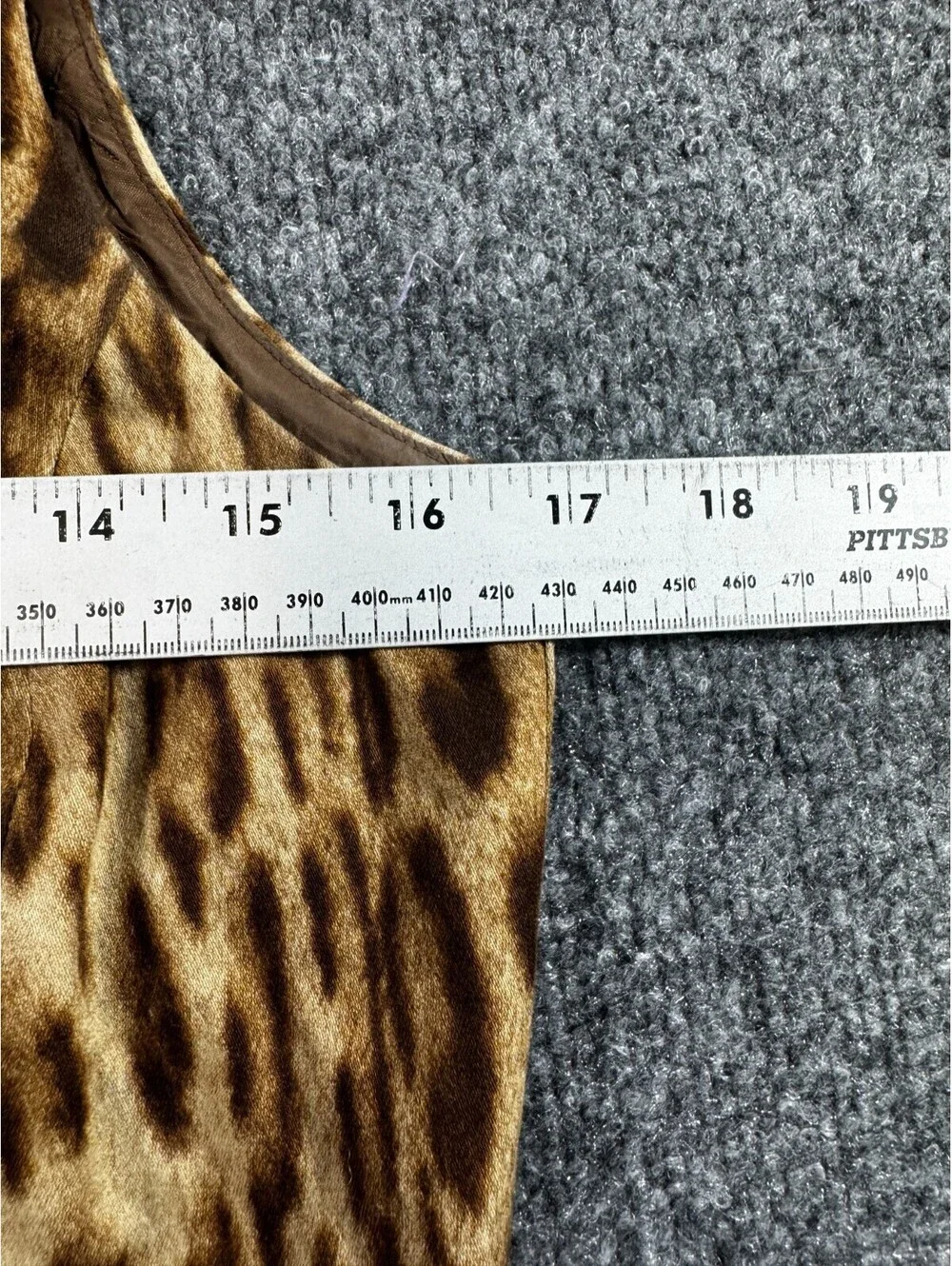 Michael Kors Women's Sheath Dress 8 Black Brown Cotton Stretch Leopard Print